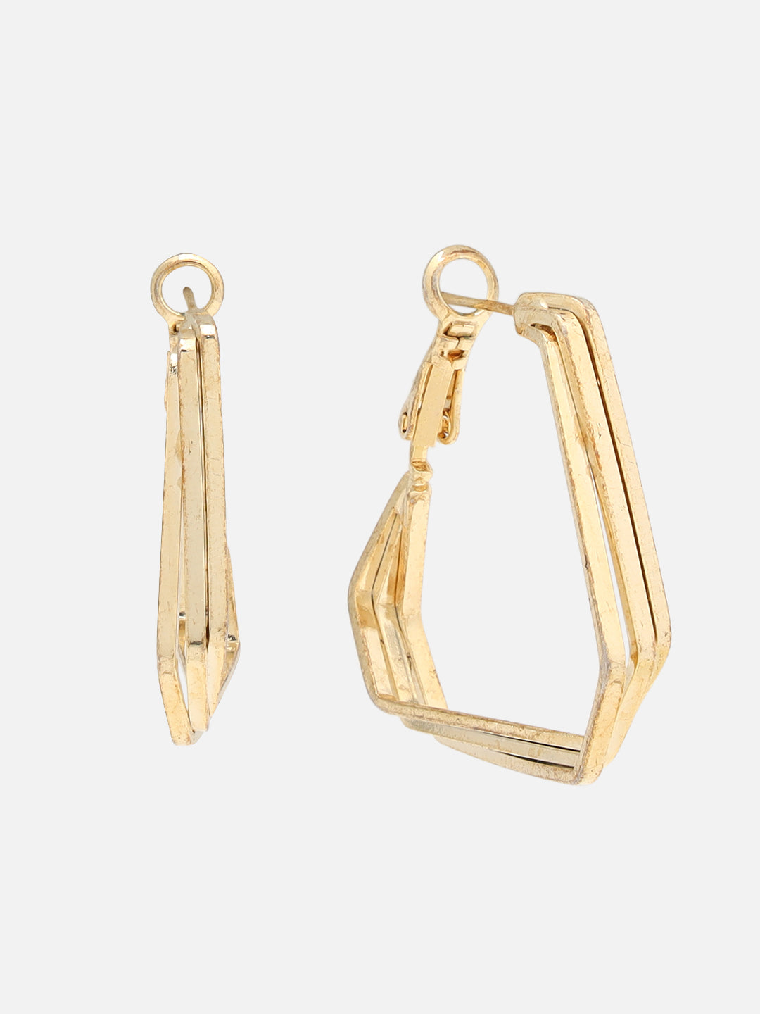 Beatnik Western Hoop Silver-Plated Earrings