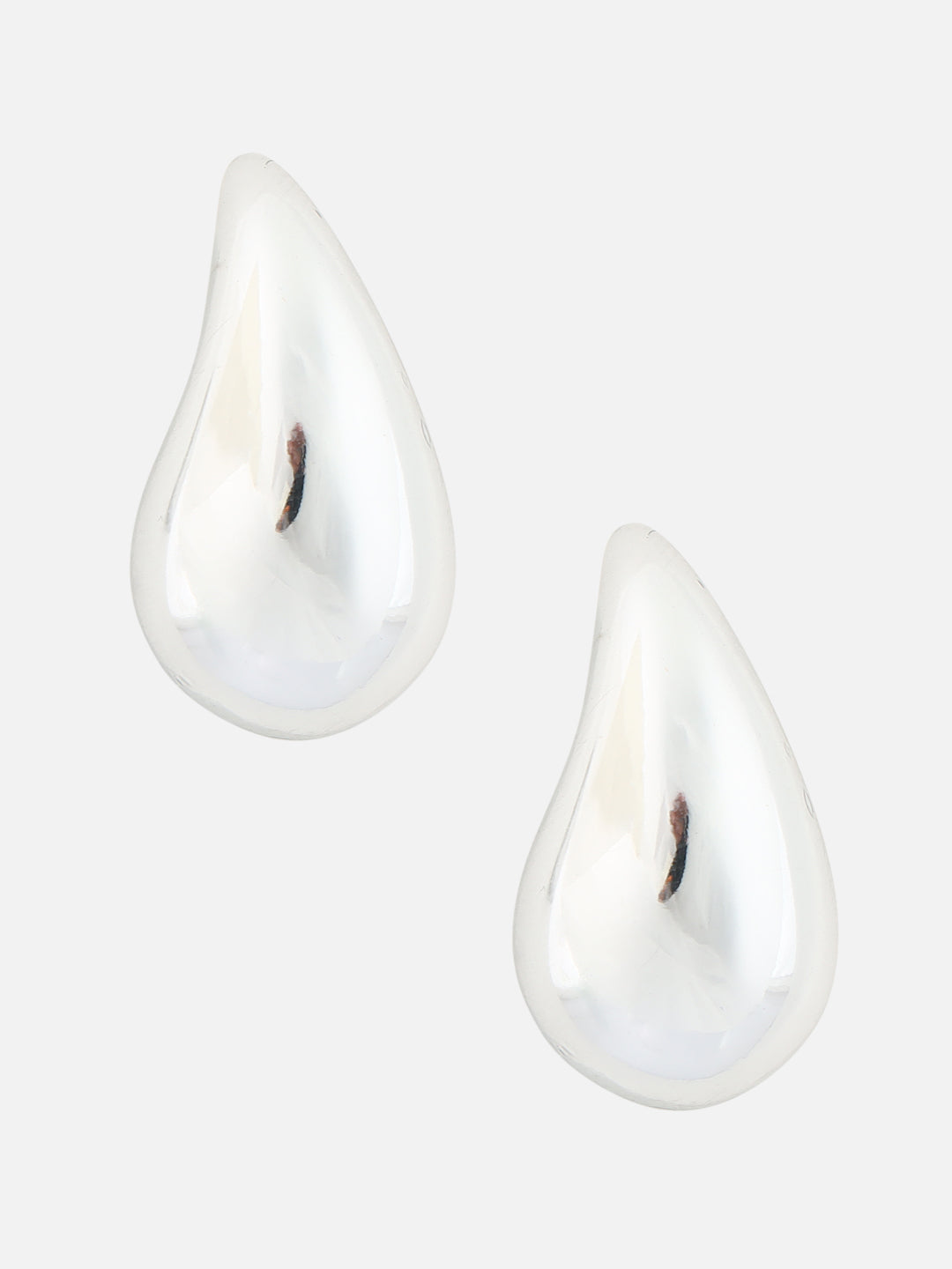 Beatnik Women’s Silver-Plated Teardrop Stud Earrings | Western Style Metal Fashion Jewelry