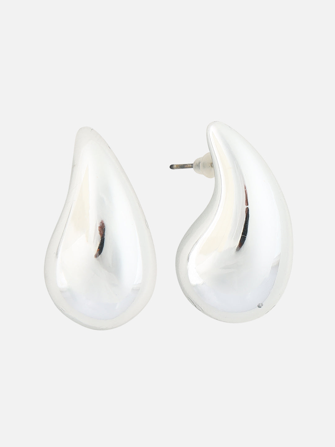 Beatnik Women’s Silver-Plated Teardrop Stud Earrings | Western Style Metal Fashion Jewelry