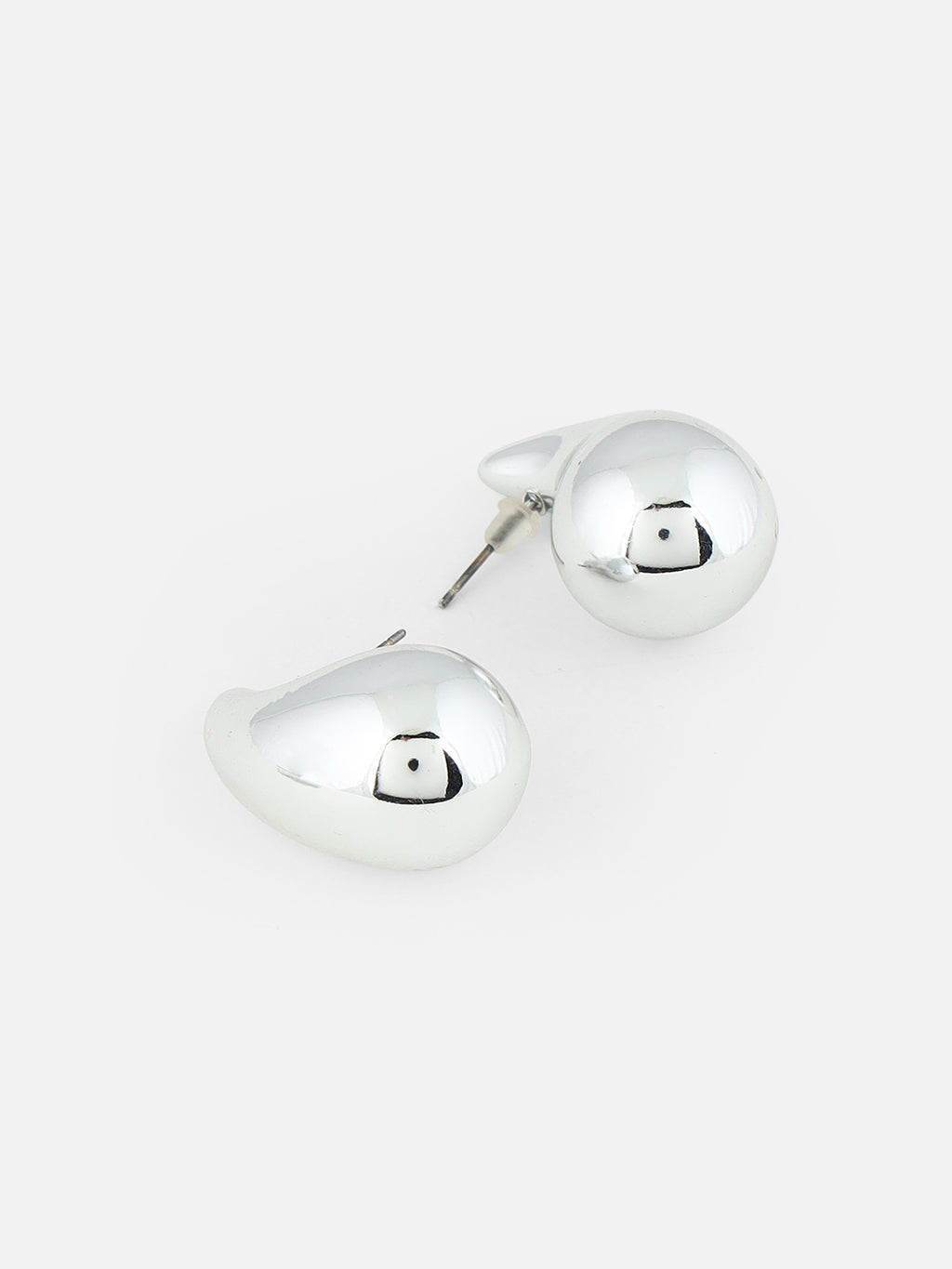 Beatnik Women’s Silver-Plated Teardrop Stud Earrings | Western Style Metal Fashion Jewelry
