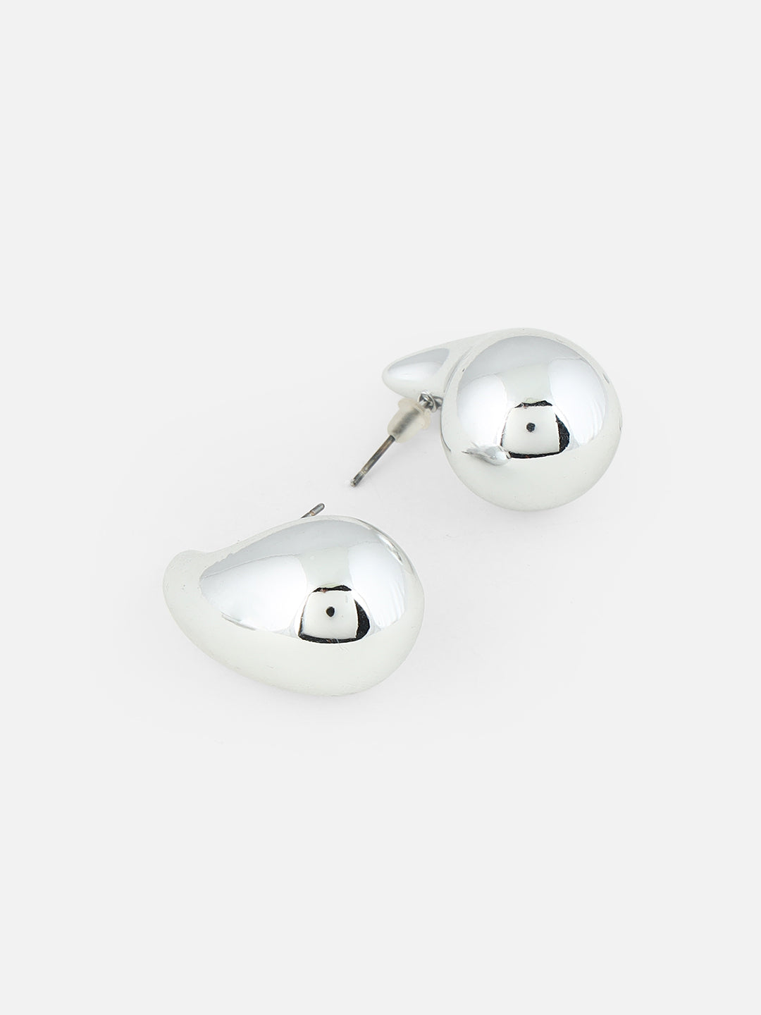 Beatnik Women’s Silver-Plated Teardrop Stud Earrings | Western Style Metal Fashion Jewelry