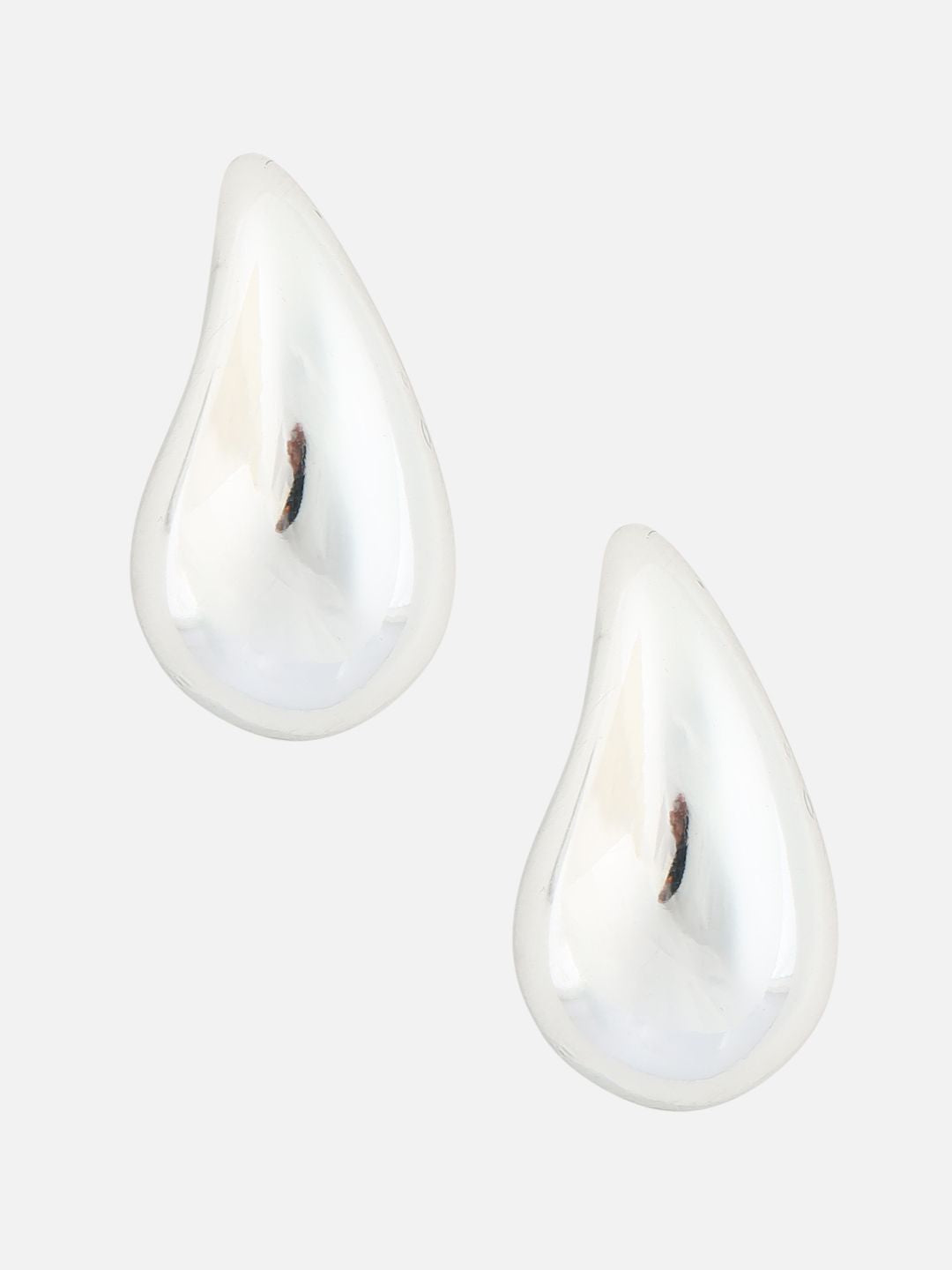 Beatnik Women’s Silver-Plated Teardrop Stud Earrings | Western Style Metal Fashion Jewelry
