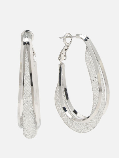 Beatnik Silver HoopEarrings