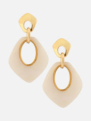 Beatnik White Drop Earrings