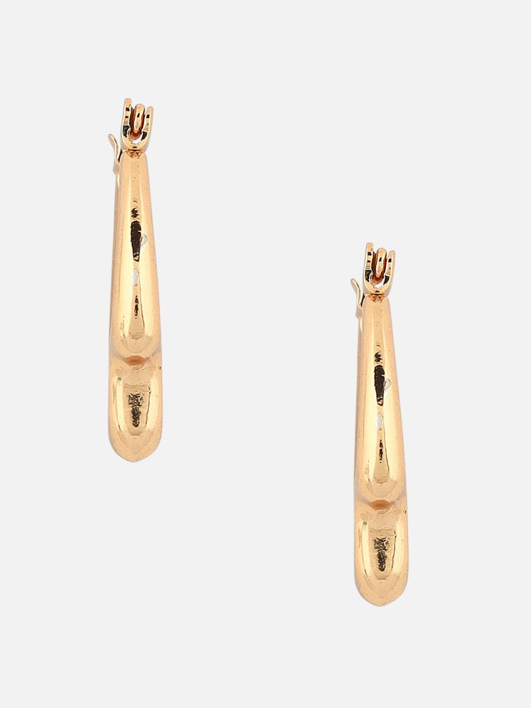 Gold-Plated Contemporary Small Hoop Earrings