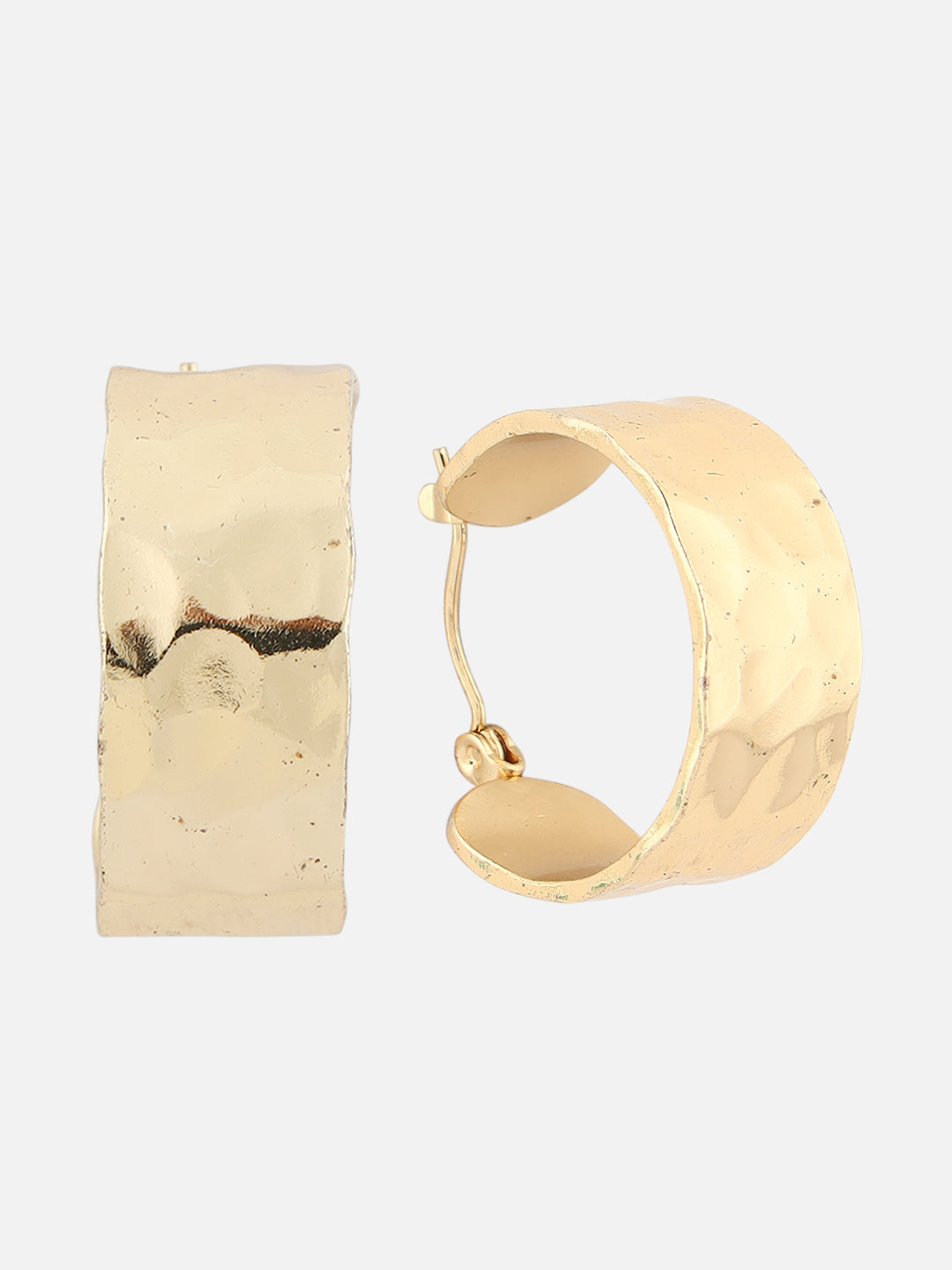 Gold-Plated Circular Hoop Earrings