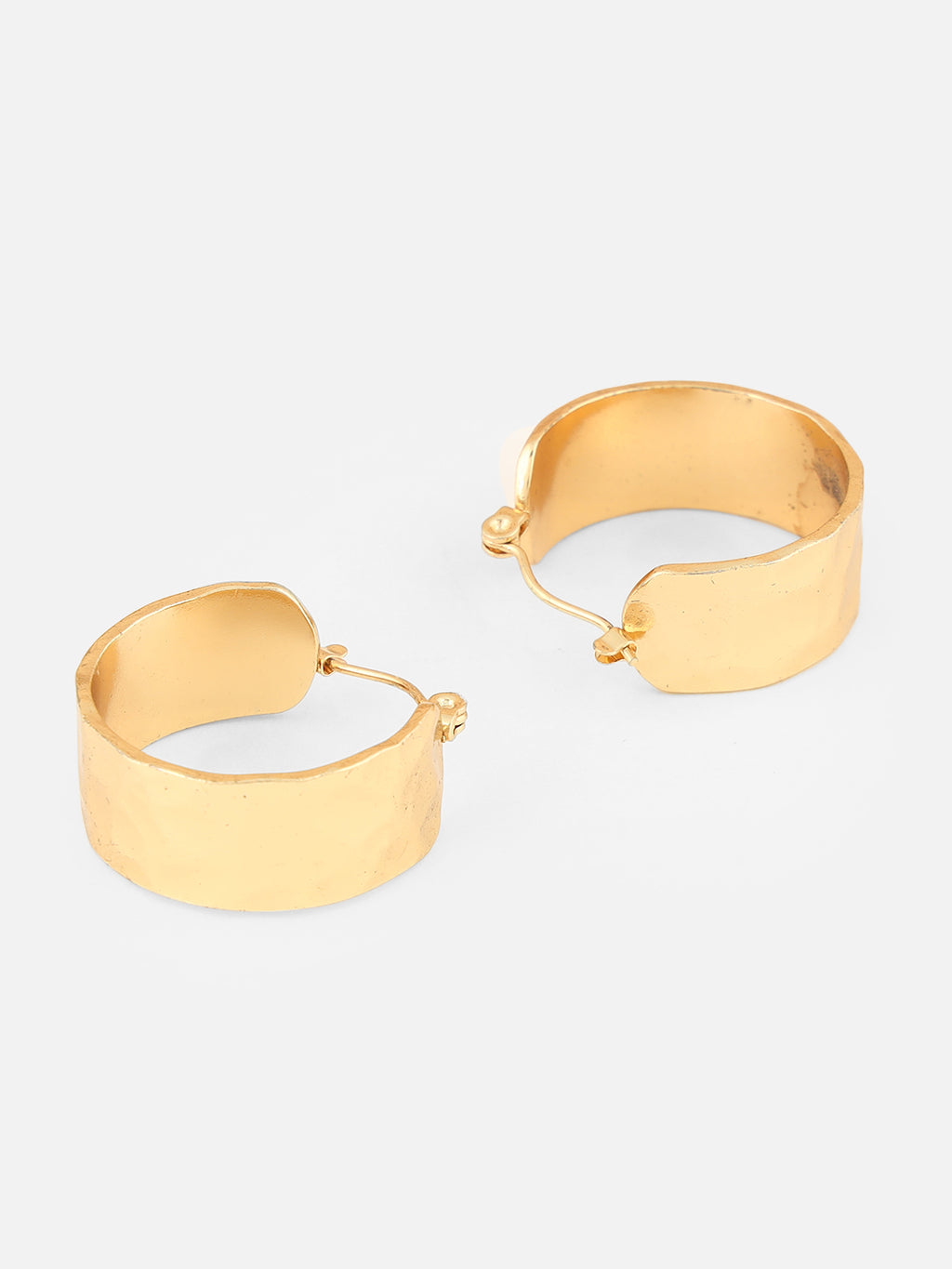 Gold-Plated Circular Hoop Earrings