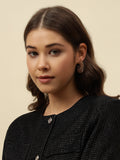 Brass-Plated Contemporary Half Hoop Gold Earrings