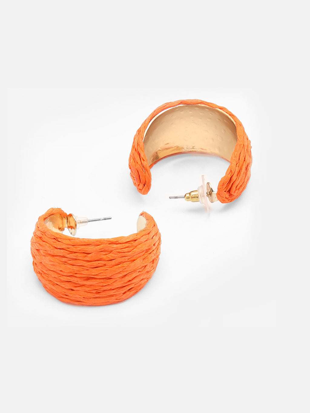 Beatnik Orange Half HoopEarrings