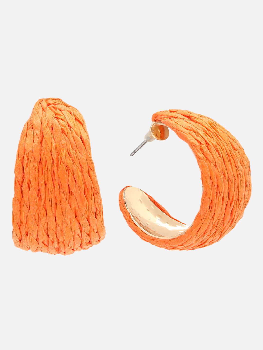 Beatnik Orange Half HoopEarrings