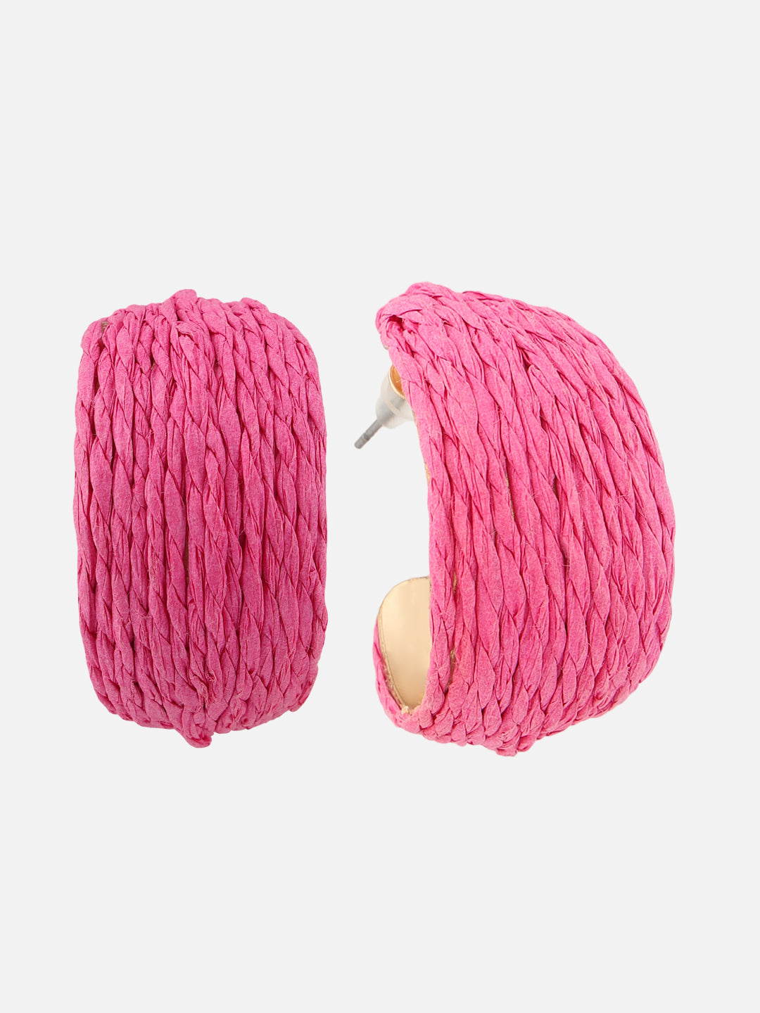 Beatnik Fuchsia Half HoopEarrings