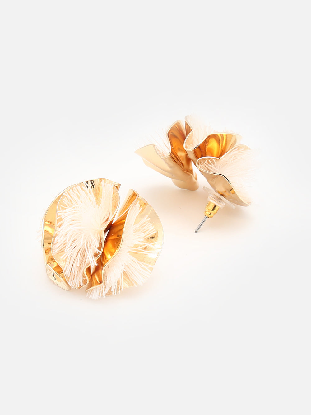 Beatnik White Studs Earrings