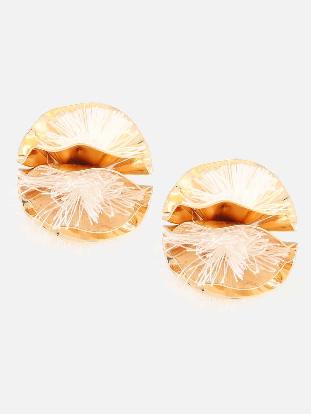 Beatnik White Studs Earrings