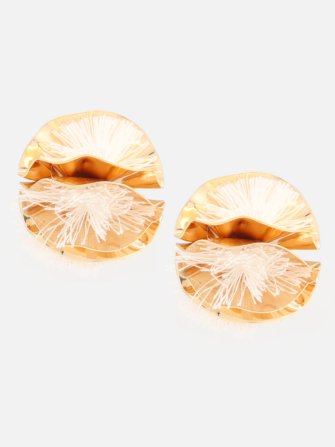 Beatnik White Studs Earrings