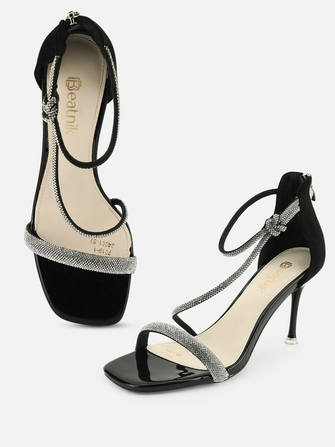 Step Into Elegance with Beatnik Stiletto Partywear Black Heels