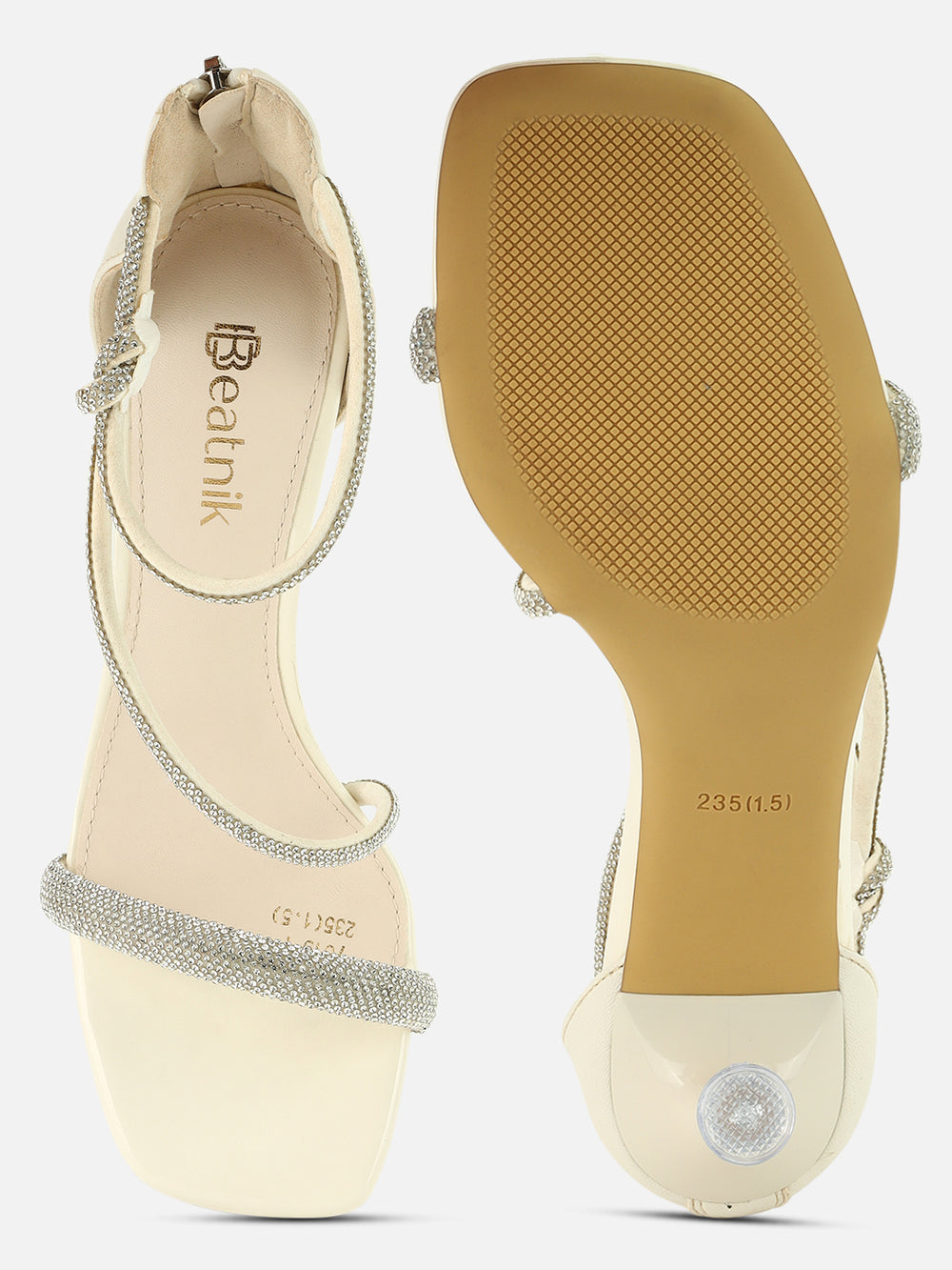 Step Into Elegance with Beatnik Stiletto Partywear White Heels