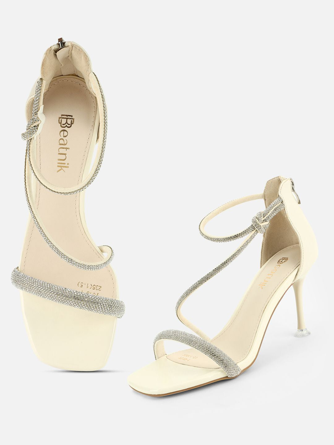 Step Into Elegance with Beatnik Stiletto Partywear White Heels