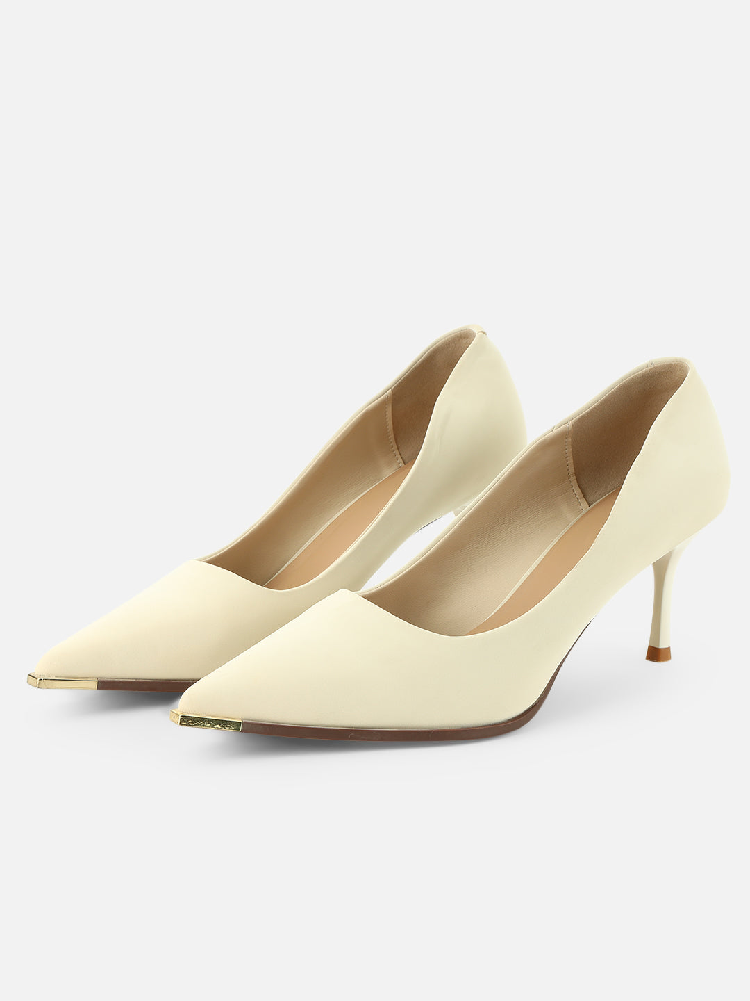 Beatnik Elegance: Buckled Beauty for Effortless White Glam Pumps
