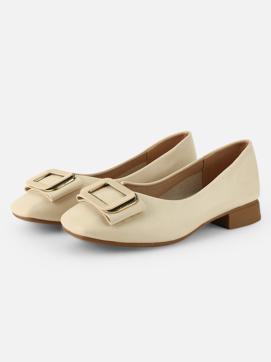 Effortless Grace: Beatnik Beige Bow Comfort Pumps
