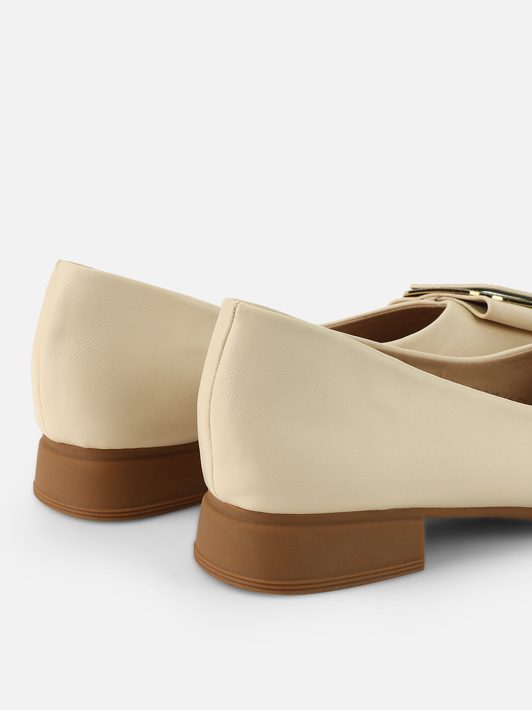 Effortless Grace: Beatnik Beige Bow Comfort Pumps