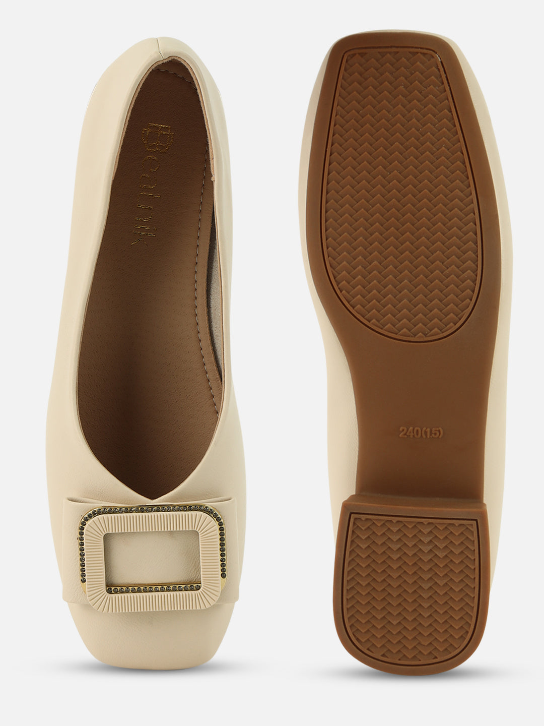 Effortless Grace: Beatnik Beige Bow Comfort Pumps