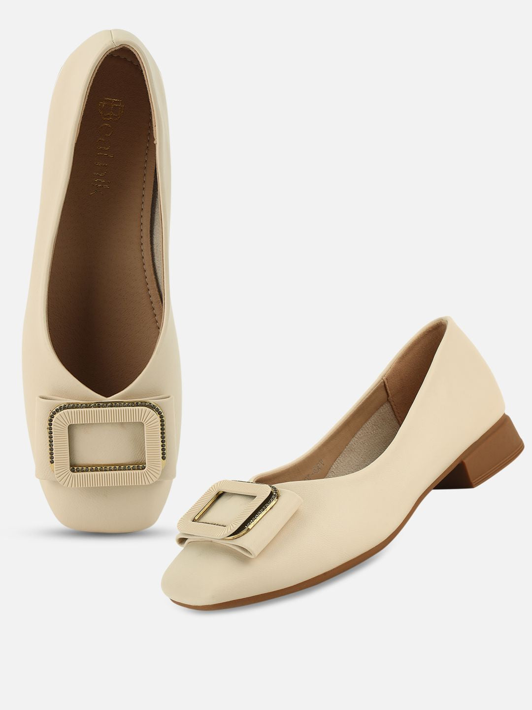 Effortless Grace: Beatnik Beige Bow Comfort Pumps