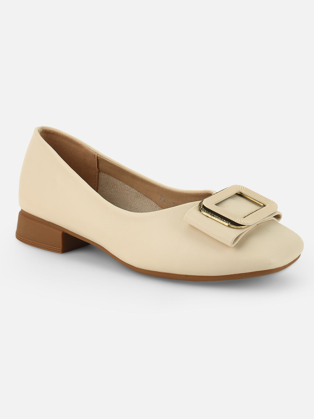 Effortless Grace: Beatnik Beige Bow Comfort Pumps