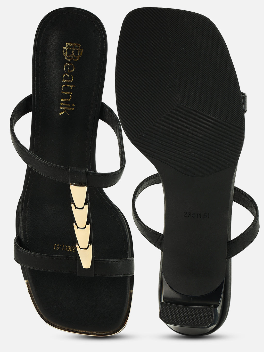Step Up in Style with Beatnik Embellished Black Heels