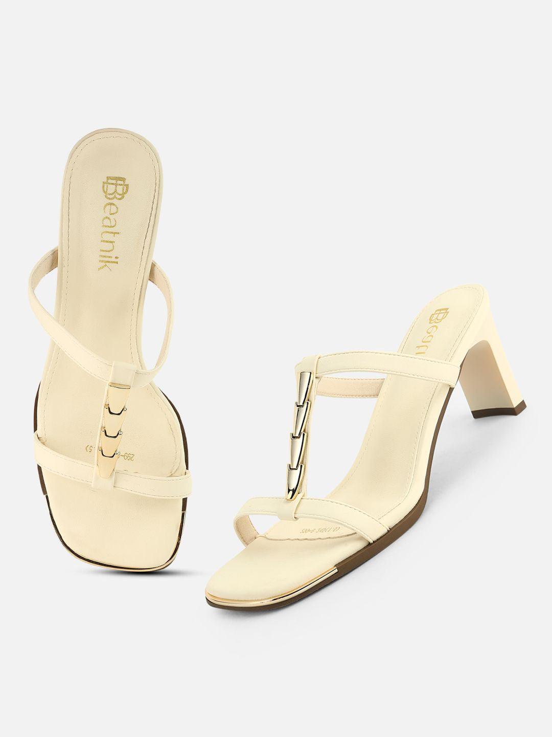 Step Up in Style with Beatnik Embellished White Heels