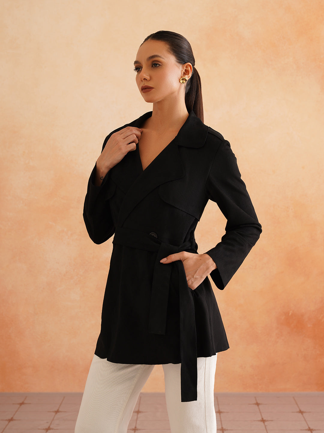 Double Breasted Black Womens Blazers Beatnik