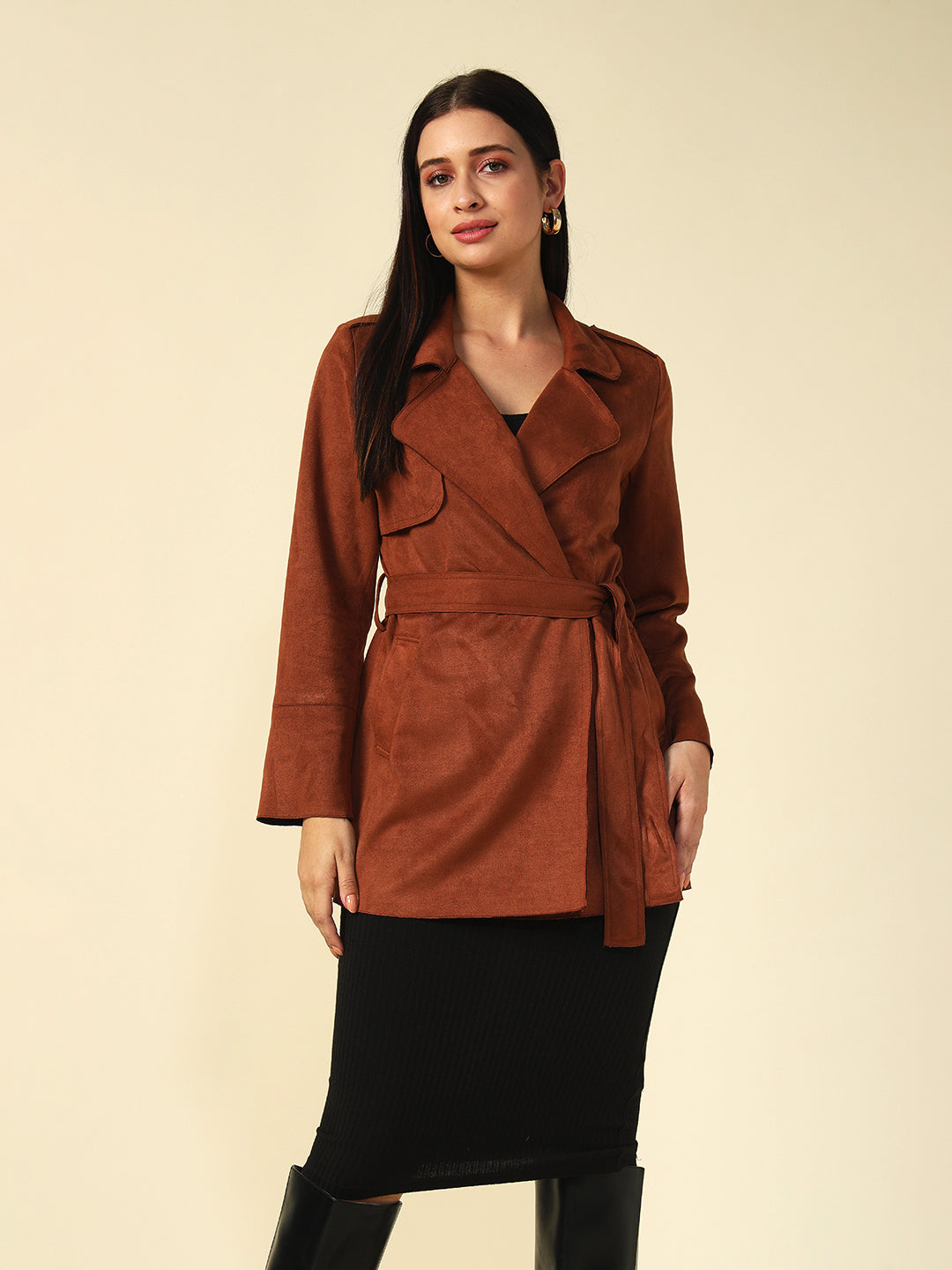 Double Breasted Brown Womens Blazers Beatnik