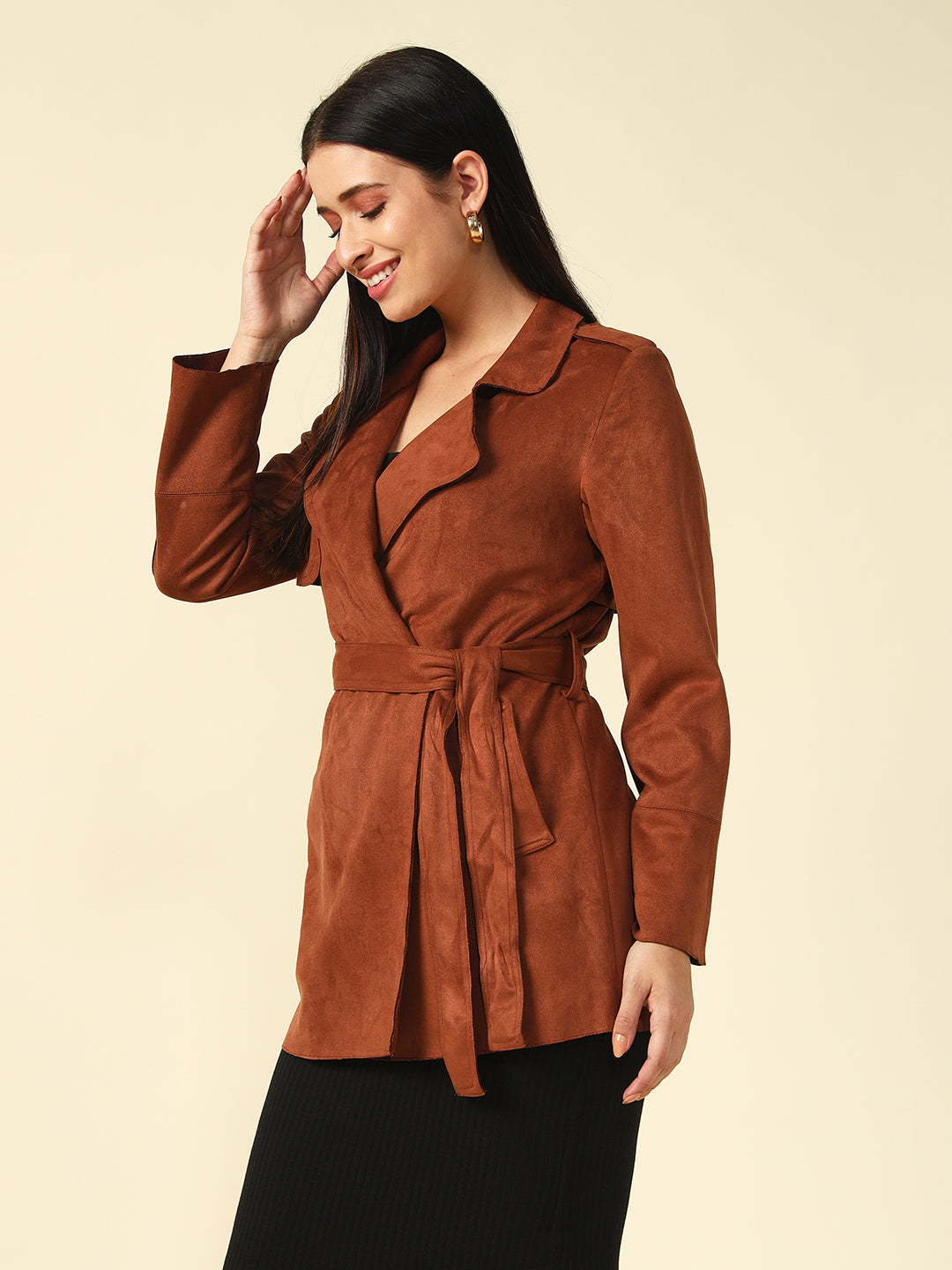 Double Breasted Brown Womens Blazers Beatnik