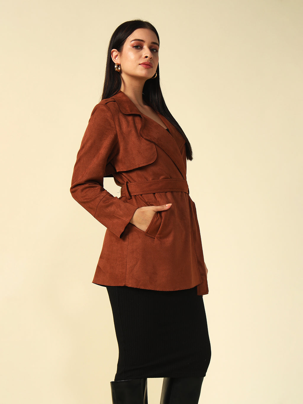 Double Breasted Brown Womens Blazers Beatnik