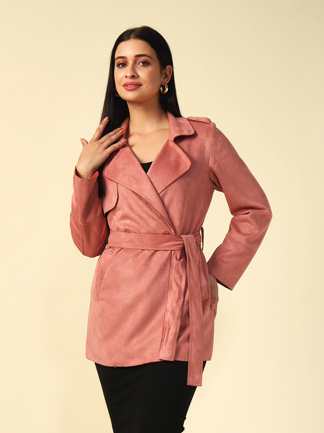 Double Breasted Pink Womens Blazers Beatnik