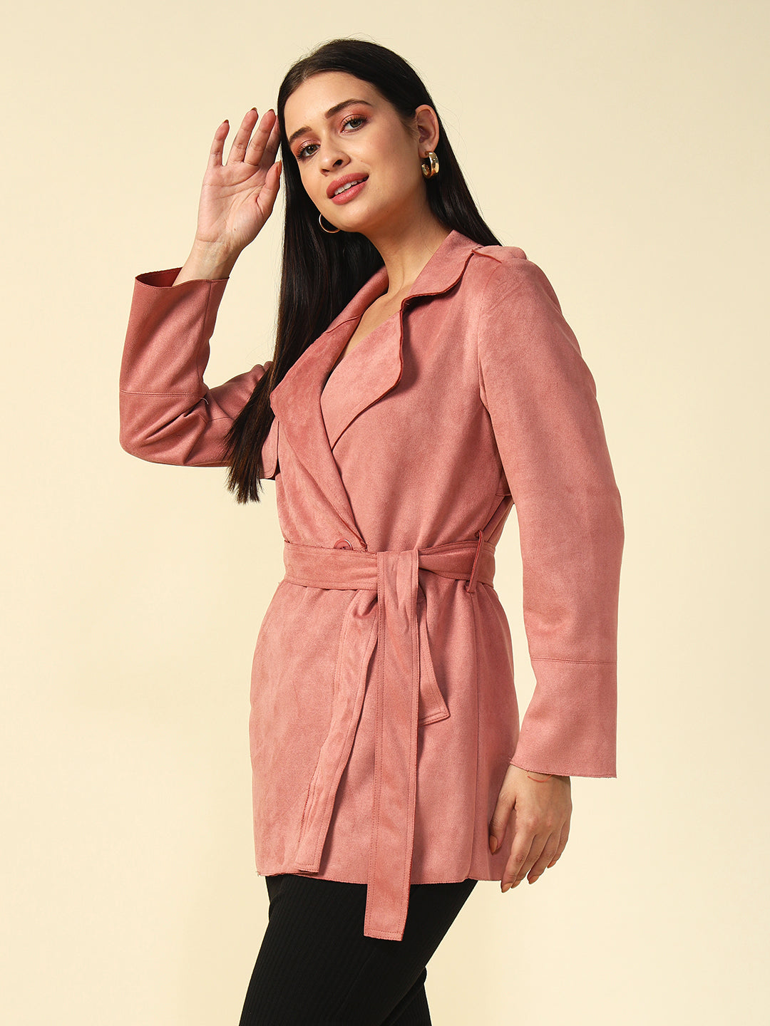 Double Breasted Pink Womens Blazers Beatnik