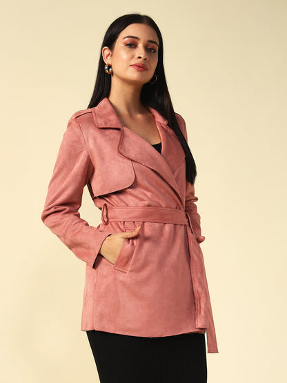Double Breasted Pink Womens Blazers Beatnik