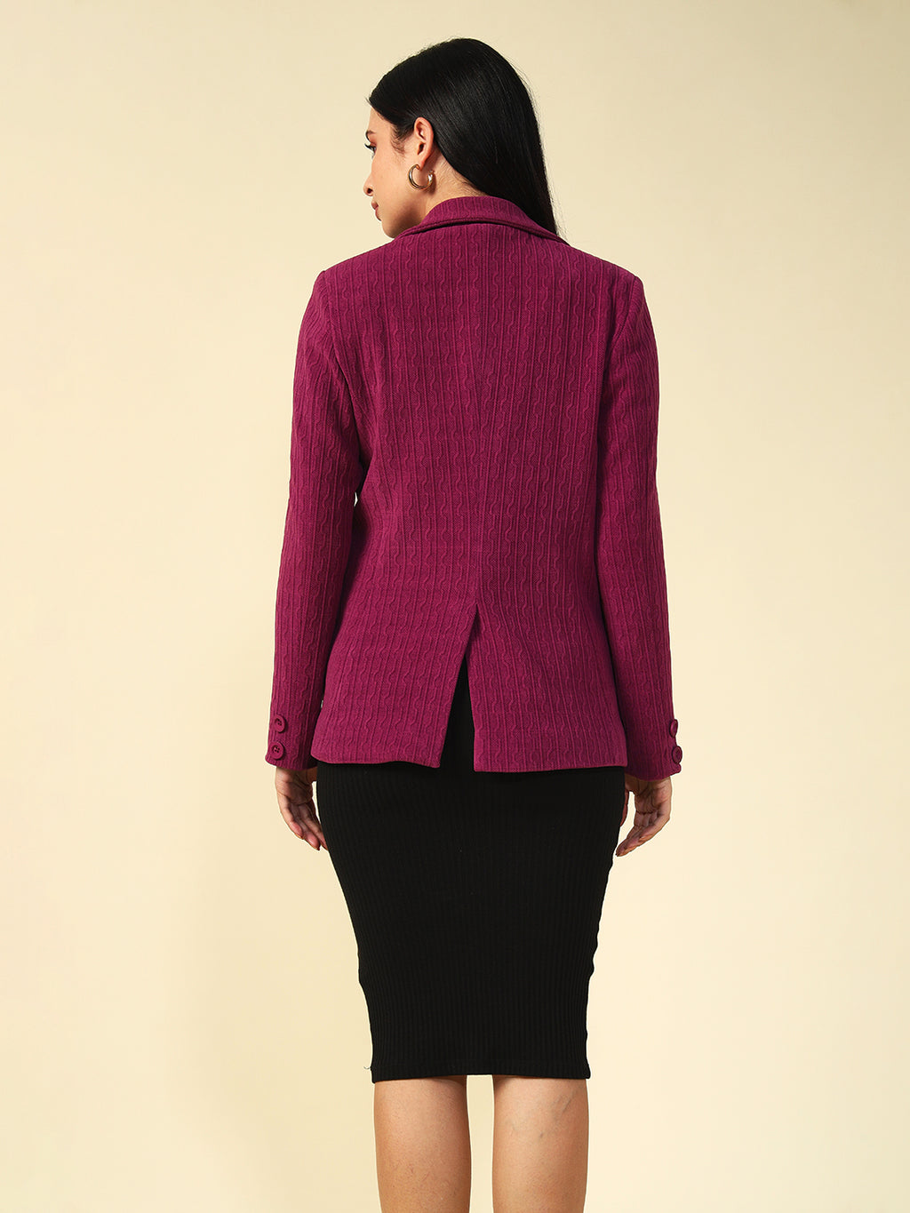 Single Breasted Purple Womens Blazers Beatnik