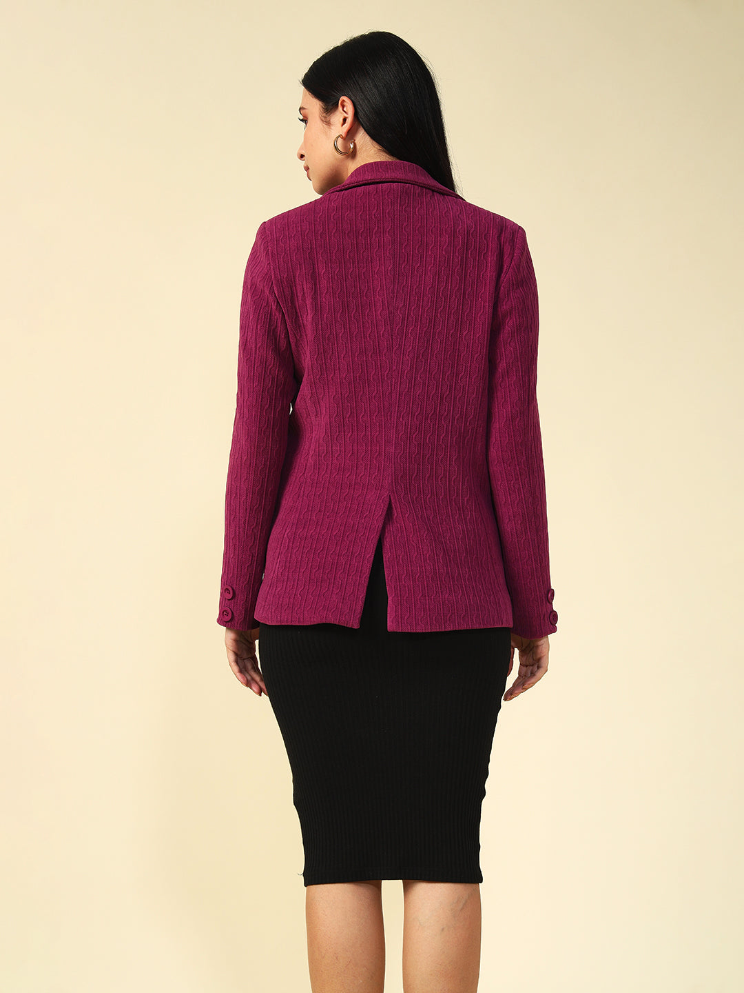 Single Breasted Purple Womens Blazers Beatnik