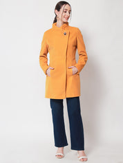 Beatnik Mustard Three Button  Womens Blazers Beatnik India
