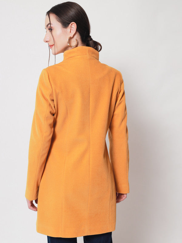 Beatnik Mustard Three Button  Womens Blazers Beatnik India