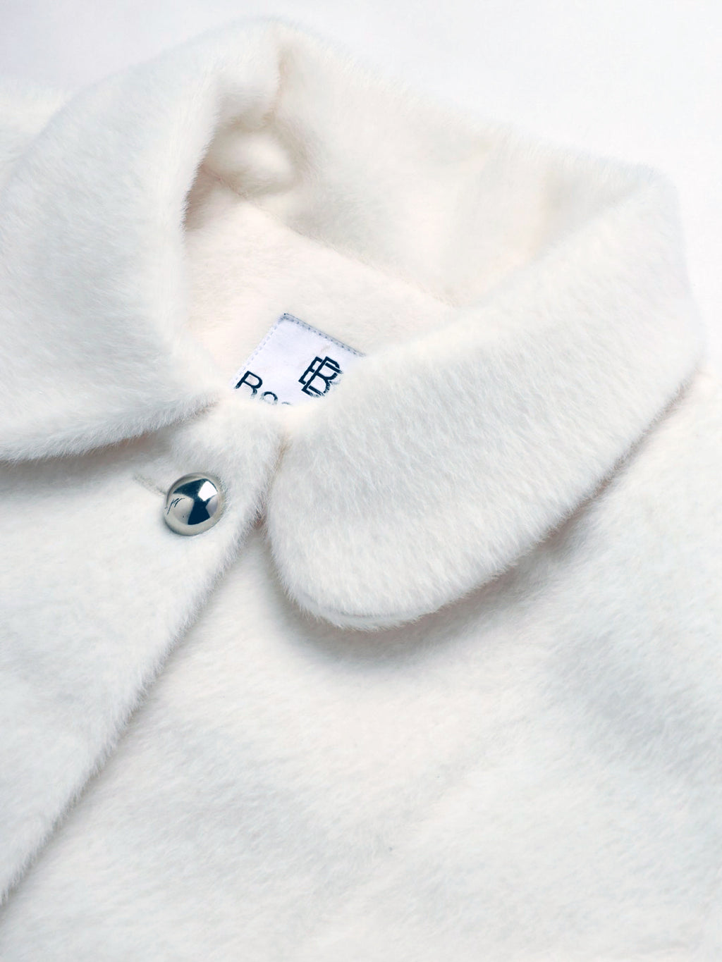 Beatnik Longline Loose Button Off White Solid Winter Blazer Beatnik India