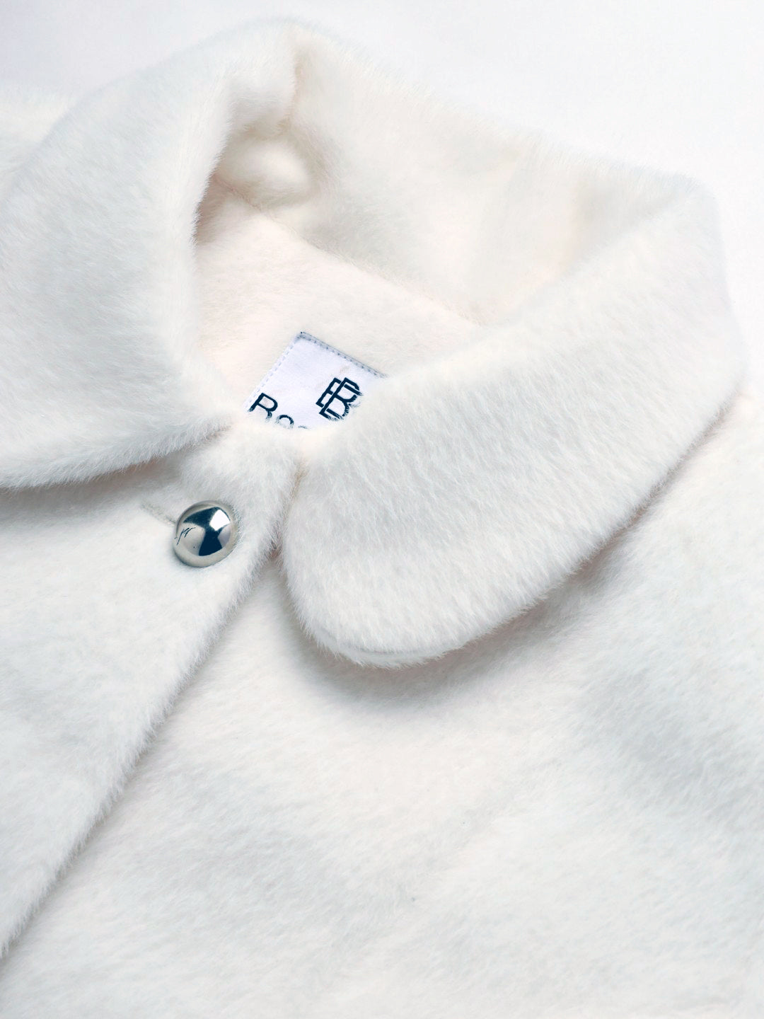 Beatnik Longline Loose Button Off White Solid Winter Blazer Beatnik India