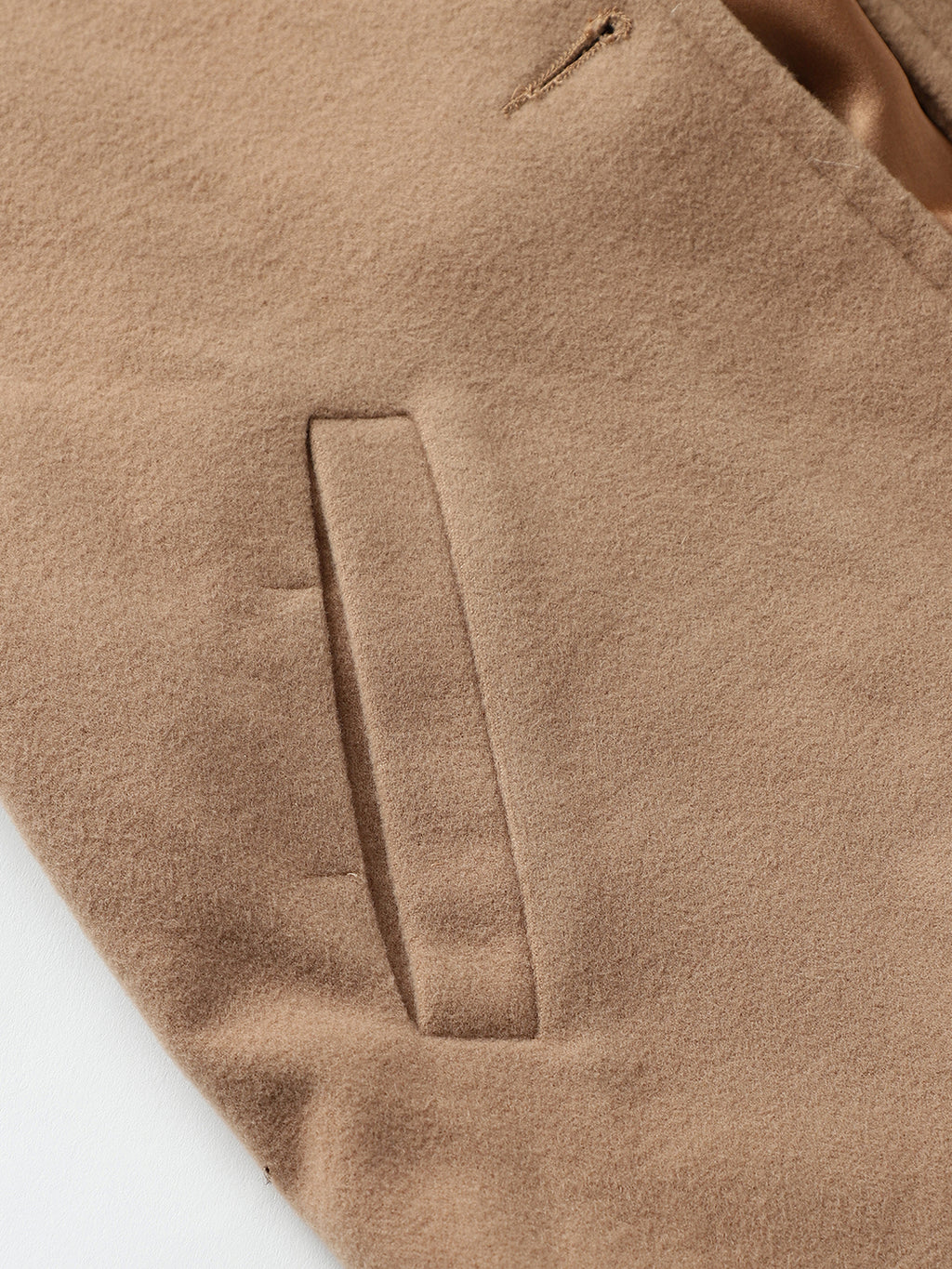 Beatnik Belted Wool Blend Coat with Faux Fur Collar Sandy Brown Blazer Beatnik