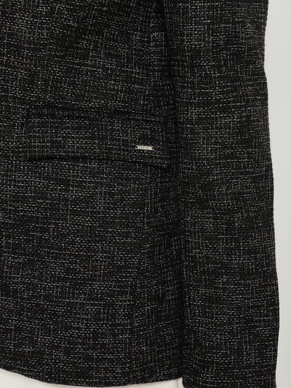Beatnik Front Open Regular Shawl Collar Womens Black Blazers Beatnik India