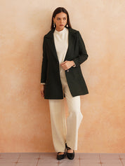 Single Breasted Green Womens Blazers Beatnik