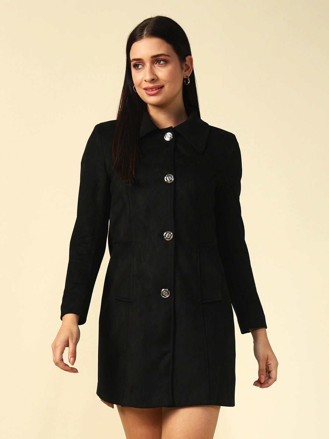 Front Open Black Womens Blazers Beatnik