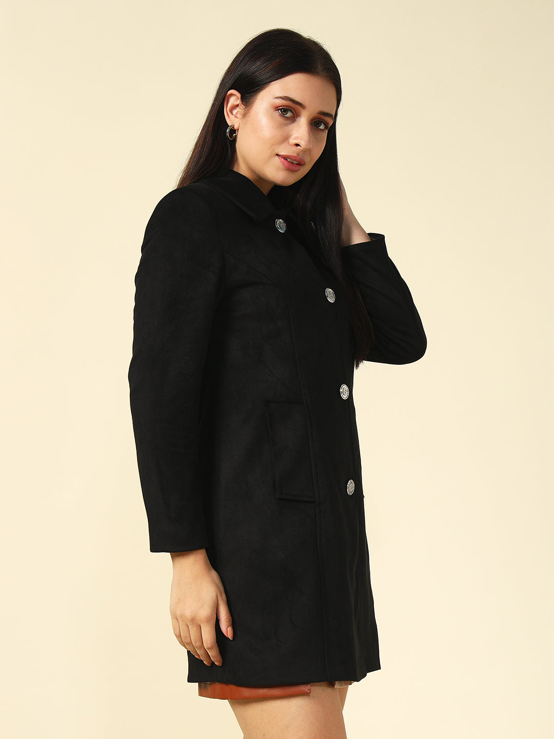 Front Open Black Womens Blazers Beatnik