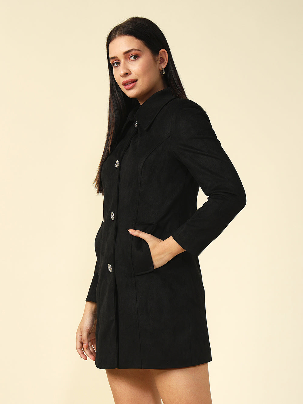 Front Open Black Womens Blazers Beatnik