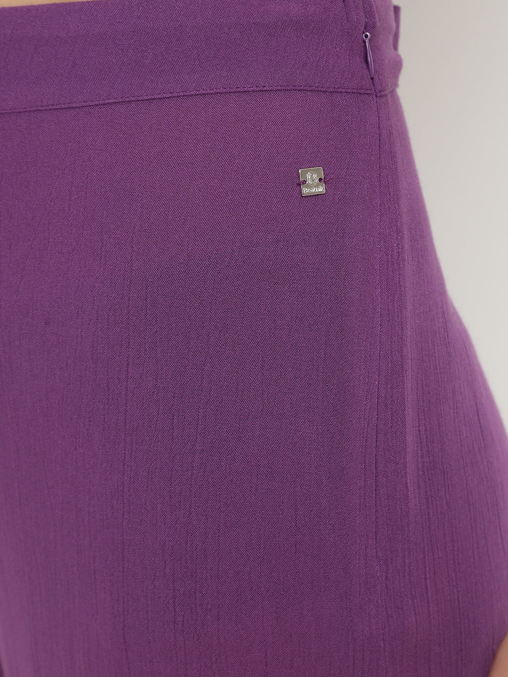Layered Purple 2-Piece Coord Set in Crinkle Rayon Beatnik