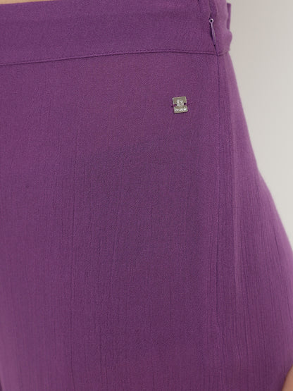 Layered Purple 2-Piece Coord Set in Crinkle Rayon Beatnik
